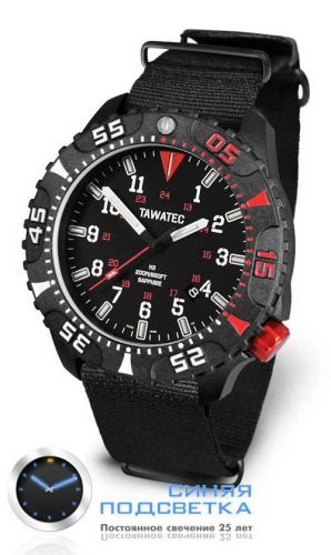 Фото часов Мужские часы TAWATEC E.O.Diver MK II (кварц) (200м) TWT.47.B1.11B