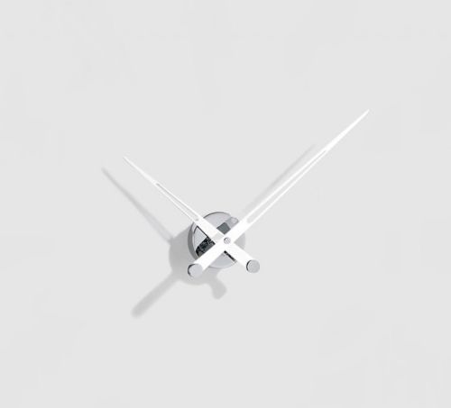 Фото часов Nomon Axioma i WHITE, d=60см, база: хром, стрелки: нерж сталь, белые AXI000B