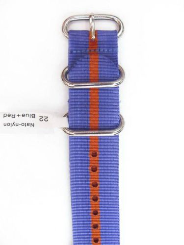 Ремешок nato-nylon-blue-red-22 Ремешки и браслеты для часов
