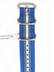 Ремешок nato-nylon-blue-grey-white-22 Ремешки и браслеты для часов