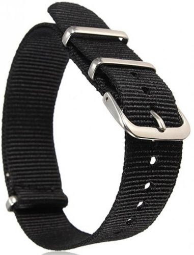 Ремешок для часов TAWATEC текстильный НАТО чёрного цвета со стальной пряжкой Ремешки и браслеты для часов