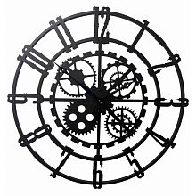 Настенные часы Династия 07-025 Большой Скелетон Арабский Черный Напольные часы