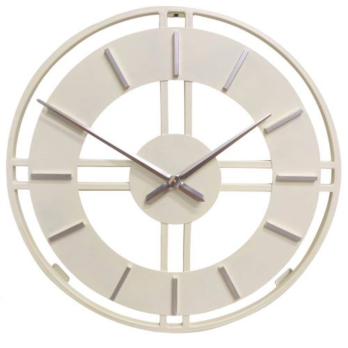 Фото часов Настенные часы из металла Династия 07-155 Молочные Серебро