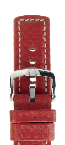 Ремешок Hirsch Carbon красный 22 мм L 02592020-2-22 Ремешки и браслеты для часов