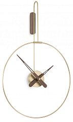 Часы Nomon MICRO DARO G gold/walnut, D=40cm, H=62,5cm Настенные часы